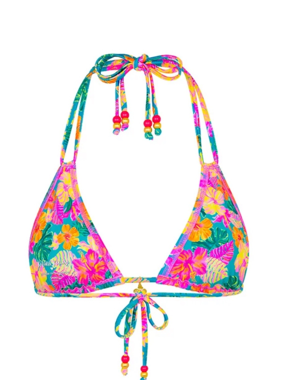 KULANI KINIS Halter Bralette Bikini Top -  Paradise Pop- XL